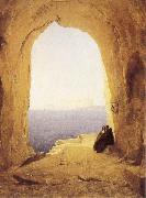 Karl Blechen Monks at the Gulf of Naples oil painting reproduction